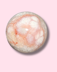 Quartz-Filled Pink Amethyst x Flower Agate Sphere - Made in Mother Nature