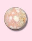 Quartz-Filled Pink Amethyst x Flower Agate Sphere - Made in Mother Nature