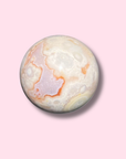 Stunning Pastel Pink Amethyst x Flower Agate Sphere - Made in Mother Nature
