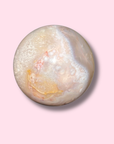 Orby Pink Amethyst x Flower Agate Sphere With Beautiful Colors - Made in Mother Nature