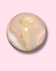 Orby Pink Amethyst x Flower Agate Sphere With Beautiful Colors - Made in Mother Nature