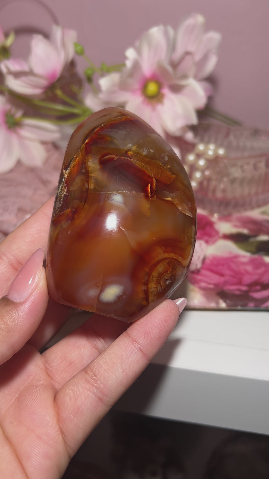 Funky Carnelian Freeform With Cool Inclusions