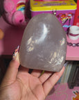 Smoky Blue Star Rose Quartz Freeform