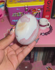 Pastel Pink Sea Jasper Palm Stone