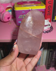 Star Rose Quartz Freeform With Hematoid Layers