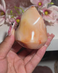 Pretty Pastel Banded Carnelian Flame