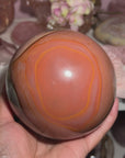 Rare XL Peachy Pink Polychrome Jasper Sphere (4+ lbs)