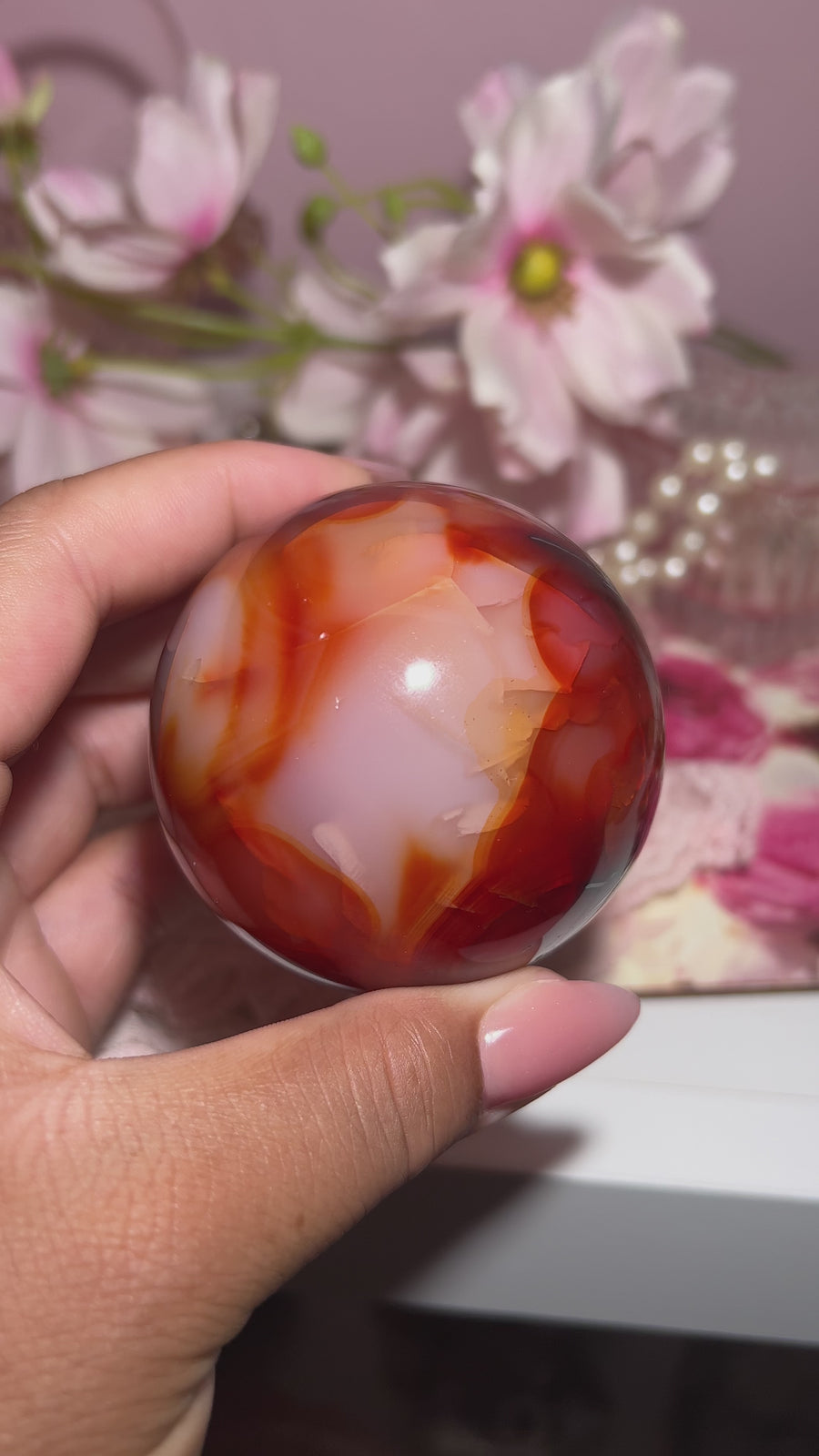 Amazing Vibrant Carnelian Sphere