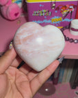 Soothing Pastel Pink Sea Jasper Heart